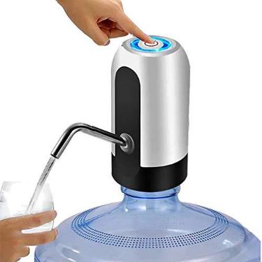 Imagem de Bomba Garrafão e Galão Água Elétrica Automática Recarregável com Adaptador USB Cor:Branco (UT)