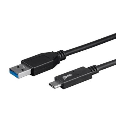 Imagem de Monoprice Cabo USB e Lightning – 1 metro – Preto | Essentials 3.1 USB-C para USB-A geração 2, 3A, 10 Gbps use com Samsung Galaxy S9 S8 Note 8 Pixel, LG V30 G6 G5, Nintendo Switch e mais – Select Series