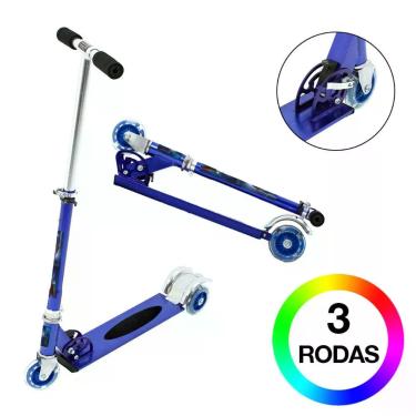Imagem de Patinete Thor Marvel Infantil Meninos de Três Rodas Azul - DM Radical