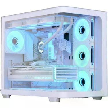 Imagem de Gabinete Gamer Aerocool P500c Branco com 3 Ventoinhas ARGB 12CM e Lateral de Vidro