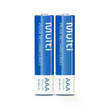 Imagem de Pilha Recarregável CB051 AAA 1000mAh Blister com 2 Unidades Cinza Multi