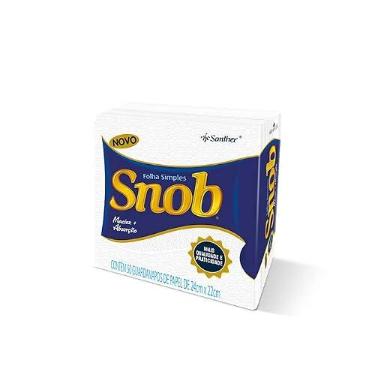 Imagem de Guardanapo de Papel Folha Simples Snob 24cm x 22cm - Kit com 500 Unidades (10 pacotes)
