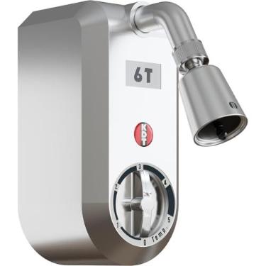 Imagem de Ducha Elétrica KDT 6T 8800W 220V 6 Temperaturas Silenciosa Chuveiro Prata Brilho