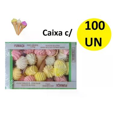 Imagem de Caixa c/ 100 Doces Maria Mole No Cone Fumaça Cosme Damião - Blook, Cai