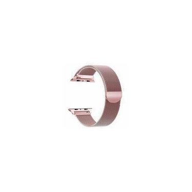 Imagem de Pulseira Magnética Compatível Apple Watch 42mm 44mm 45mm 49mm Aço Inox