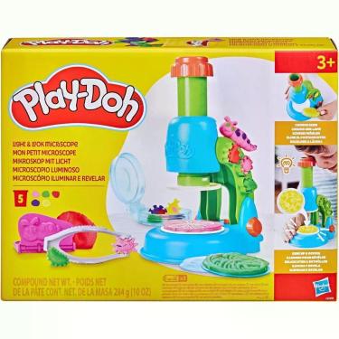Imagem de Massinha de Modelar Microscópio Iluminar e Revelar Play Doh para Explorar Formas e Cores com Moldes e Acessórios Hasbro