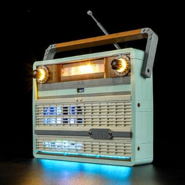 Imagem de BRIKSMAX Kit de luz para rádio retrô Lego-10334 – compatível com o conjunto de montar Lego Icons – não inclui o conjunto Lego