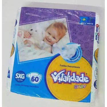 Imagem de KIT 3 FRALDA INFANTIL VITALIDADE BABY SXG/60 = 180un