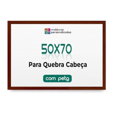 Imagem de Moldura para Quebra Cabeça Grow Puzzle de 1000 Peças 50x70 com Acetato Petg (Chão de Barro, 2 cm)