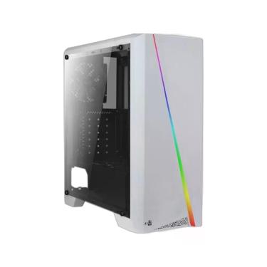 Imagem de Gabinete Gamer Aerocool Cylon Branco com LED RGB e Painel Lateral em Acrílico