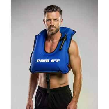 Imagem de Colete Flutuador Inflável Surface Prolife Até 100kg Leve Compacto Ajus