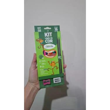 Imagem de Kit Lápis de Coer Com 16 Peças Apontador - 2 Lápis Preto HB - 1 Borrac