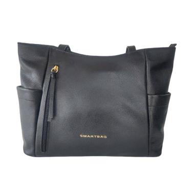 Imagem de Bolsa shopping bag com bolsos laterais smartbag couro, PRETO, UN