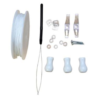 Imagem de SiaBiced Kit de recolocação de cordas para persianas - Fácil de instalar e prático para reparo e substituição de persianas.