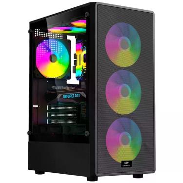Imagem de Gabinete Gamer C3tech Mt-g130bk, Lateral Em Vidro, Filtro Anti-poeira, Usb 3.0, Micro Atx - Preto