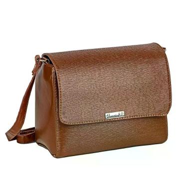 Imagem de Bolsa Baú Transversal Shamrock Feminina Executiva Lançamento Caramelo