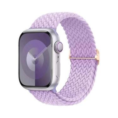 Imagem de Pulseira Ajustável De Elástico Trançado Para Apple Watch 45mm 49mm 44m
