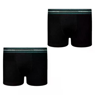 Imagem de Kit 2 Cueca Boxer Box Lupo Infantil Kids Algodão Original, Preto, M