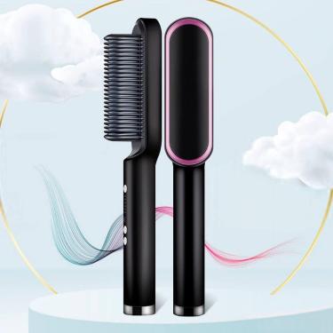Imagem de Escova 3 em 1 Alisadora Elétrica Cabelo Profissional 110/220v Bivolt -