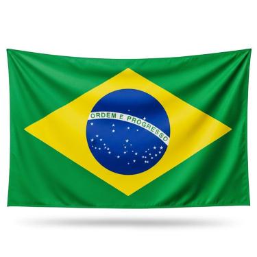 Imagem de Kit 2 Bandeiras Do Brasil 1,20 X 1,75 M Dupla Face Para Copa Do Mundo 