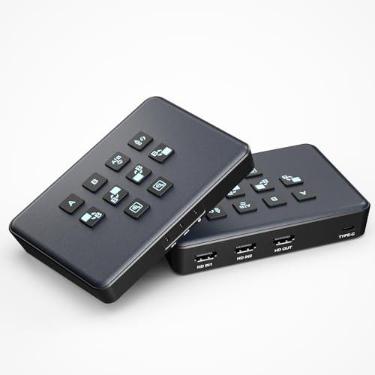 Imagem de Placa de captação, placa de captura de entrada HDMI dupla 4K para transmissão, placa de captura de áudio e vídeo USB 3.0 HDMI Switcher Record em 1080p 60FPS de baixa latência, compatível com Xbox/PS5