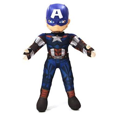 Imagem de Boneco Fantoche Capitão América Sulamericana Fantasias Azul U- Único