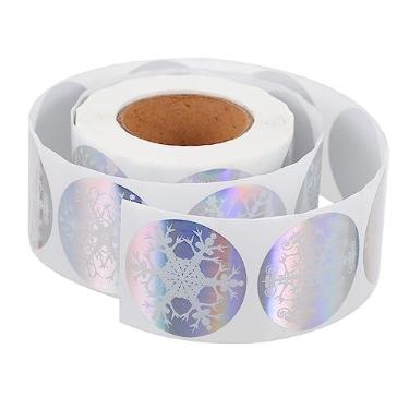 Imagem de FAVOMOTO 2 Rolos adesivos de floco de neve a impressora de adesivos envelopes rótulos decoração adesivo de floco de neve de natal adesivos de vedação práticos volta decorar enchimento