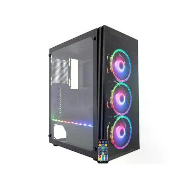 Imagem de Gabinete Gamer K-Mex Asgard Star RGB Mid Tower - ATX Preto, Preto
