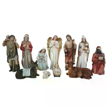 Imagem de Presépio 16,5 CM com 11 Peças - Resina Importado - Santitá Christmas
