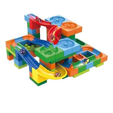 Imagem de Genérico Blocos de Montar Infantil Educativo Didático Pista Labirinto 128 Peças