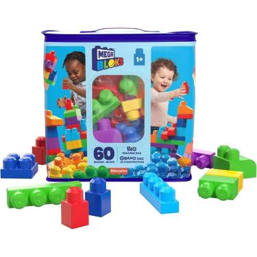 Imagem de Mega bloks sacola com 60 blocos coloridos - mattel dch55