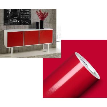 Imagem de Envelopamento adesivo vinil moveis 6Mx50cm Vermelho - Create 