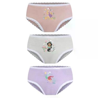 Imagem de Kit 3 Calcinha Infantil Lobinha Princesas 18201-089, Sortido 0939, G