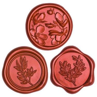 Imagem de Adesivos UNIQOOO Wax Seal, 3 designs, 60 unidades, 3 cm