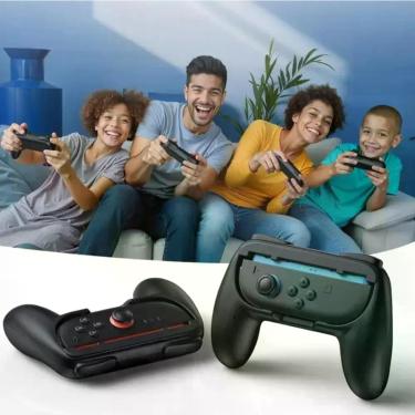 Imagem de Suporte Grip Gamepad Para Controle Joy Con Nintendo Switch 2 Preto DOB