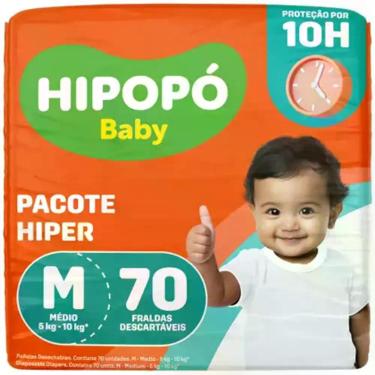 Imagem de Fralda hipopo baby hiper pacotão m c/70 - CCM