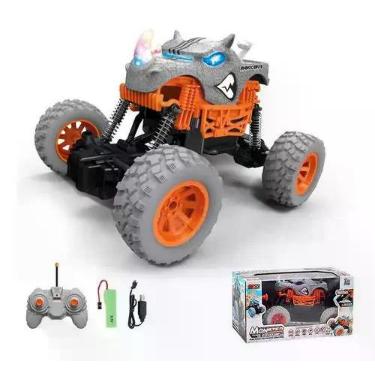 Imagem de Carrinho Rinoceronte Rhino 4x4 com Controle Remoto Recarregável Cinza