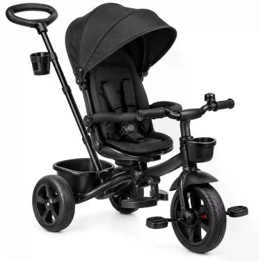Imagem de Triciclo Infantil Empurrador Confort Preto Removível Assento Confortáv