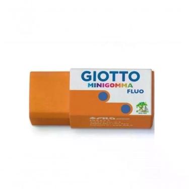 Imagem de Borracha Giotto Minigomma Fluorescente Neon sem PVC e Ftalatos para Lápis Grafite 3,6CM X 1,5CM Unidade Laranja
