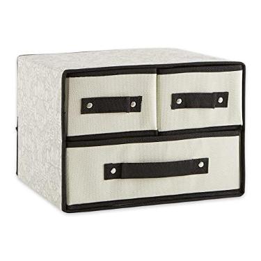 Imagem de DII Organizador de armário com 3 gavetas para acessórios, suprimentos de artesanato, joias e mais (30,5 x 30,5 x 20,3 cm) - Damasco