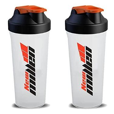 Imagem de Kit 2X Coqueteleira - 600ml Branca/Laranja - New Millen