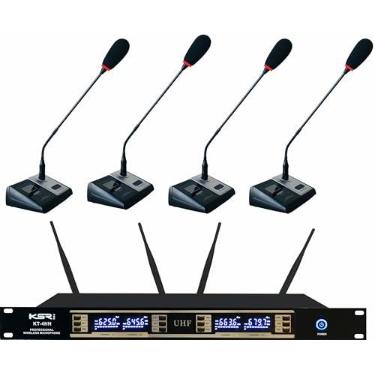 Imagem de MICROFONE SEM FIO QUADRUPLO KT-04C GOOSENECK 40 CANAIS KSR PRO