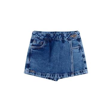 Imagem de Shorts Saia Menina Jeans Colorittá, 14, Jeans