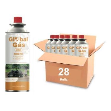 Imagem de Kit 28 refil cartucho gás butano para maçarico culinário e fogareiro c