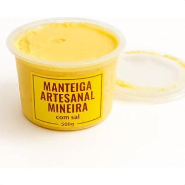 Imagem de Manteiga Artesanal Mineira com Sal, 500g, Pura, Premium, sem conservantes industrializados