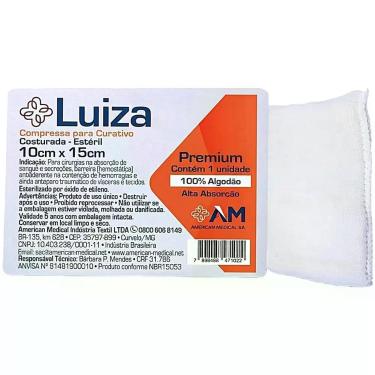 Imagem de Compressa Curativo Cirúrgico Estéril Luiza 10x15cm - unidade