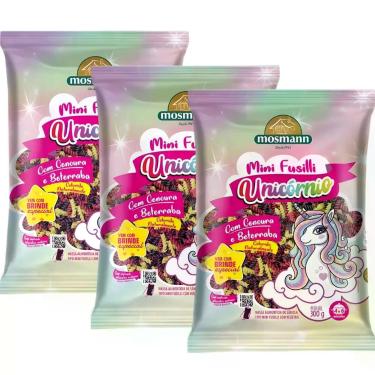 Imagem de Kit 3 Massa Mosmann Mini Fusili Unicórnio 300g - Semôla