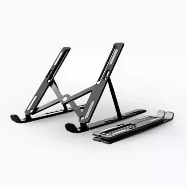 Imagem de Suporte para Notebook Ajustável em Altura Ergonômico Dobrável Universal Leve Plástico Utimix