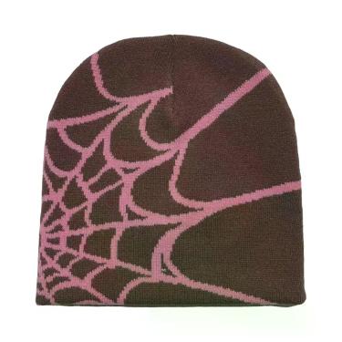 Imagem de Gorro Unissex Y2K De Tricô Com Teia De Aranha Para Quatro Estações, Mo