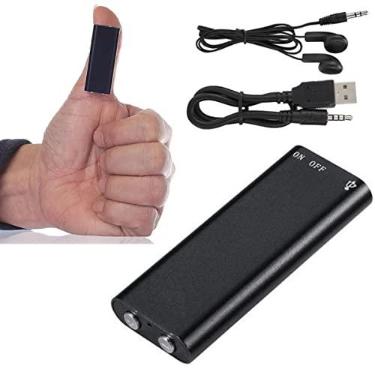Imagem de Mini Gravador Voz Som Digital Super Pequeno - Micro Escuta No Carro Grava 96 Horas 3 Em 1 Mp3 Player 8gb